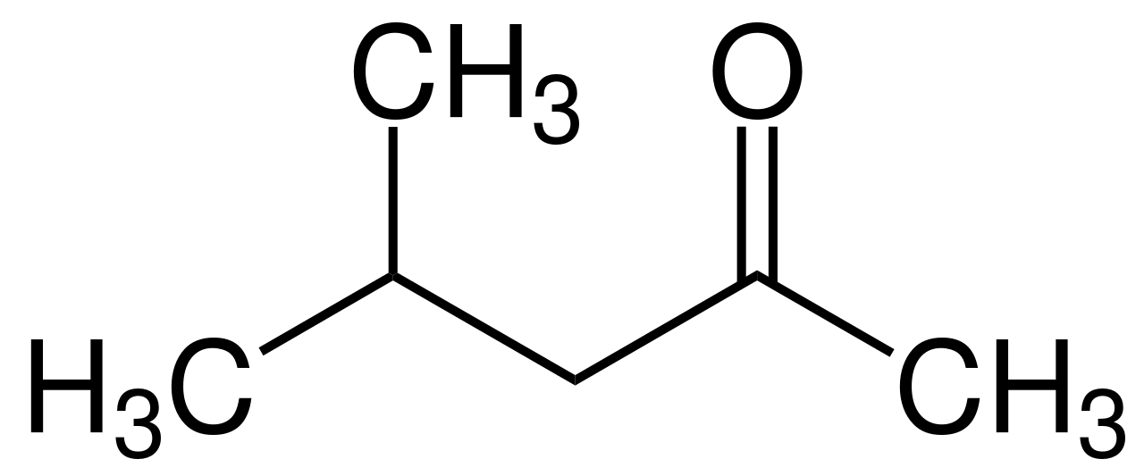 Methyl isobutyl ketone có công thức hóa học C6H12O