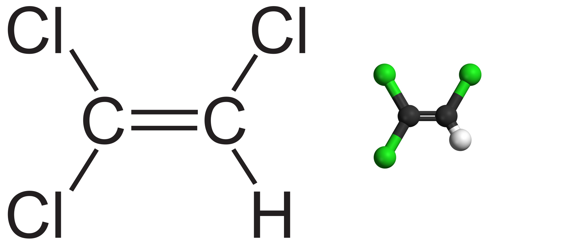Trichloroethylene có công thức hóa học là C2HCl3